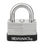 Brinks 40mm Keyed Steel Padlock - Chrome Plated