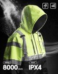 Men's Heated Safety Jacket with High Visibility