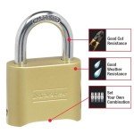 Master Lock Brass Combo Padlock for Outdoor Use