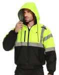 Men's Heated Safety Jacket with High Visibility