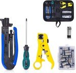 Coax Cable Crimper Kit with Compression Tool