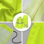 High-Visibility Waterproof Rain Jacket and Pants Set