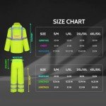 High-Visibility Waterproof Rain Jacket and Pants Set