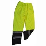 Waterproof Lime Black Rain Pants - Medium Size