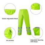High Visibility Rain Suit with Hood - Lime 2XL/3XL