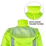 High Visibility Rain Suit with Hood - Lime 2XL/3XL