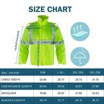 High Visibility Rain Suit with Hood - Lime 2XL/3XL