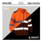 High Visibility Safety Sweatshirt for Men, Orange