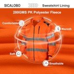 High Visibility Safety Sweatshirt for Men, Orange