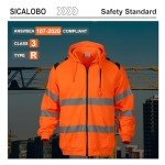 High Visibility Safety Sweatshirt for Men, Orange