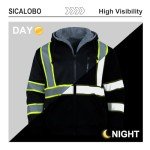 High Visibility Fleece Safety Hoodie for Men