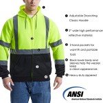 High Visibility Reflective Hoodie for Men 4XL