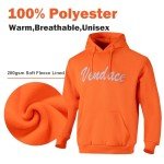 High Visibility Fleece Hoodie for Men - Orange