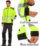 Men's Waterproof High-Visibility Reflective Jacket - Yellow