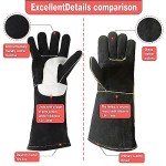 YESWELDER Heat-Resistant Leather Welding Gloves