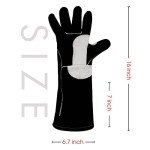 YESWELDER Heat-Resistant Leather Welding Gloves