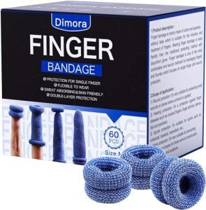 Dimora 60Pcs Breathable Finger Protectors - Blue