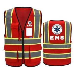 AYKRM Red Safety Vest for Outdoor Use