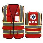 AYKRM Red Safety Vest for Outdoor Use