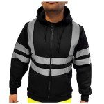 Hi-Vis Safety Hoodies for Men - Windbreaker Jacket