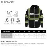 Men's High Visibility Reflective Hoodie with Zipper