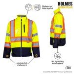 Hi-Vis Yellow Waterproof Softshell Jacket, Large