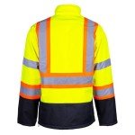 Hi-Vis Yellow Waterproof Softshell Jacket, Large