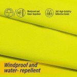 Hi-Vis Yellow Waterproof Softshell Jacket, Large