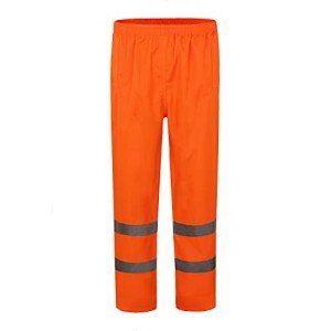 AYKRM XL High-Visibility Orange Rain Pants
