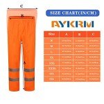 AYKRM XL High-Visibility Orange Rain Pants