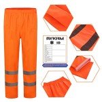 AYKRM XL High-Visibility Orange Rain Pants