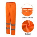 AYKRM XL High-Visibility Orange Rain Pants
