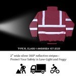 Pink Reflective Safety Bomber Jacket Hoodie for Women