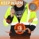 High-Visibility Fleece-Lined Safety Hoodie for Men