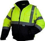 Pyramex Hi-Vis Lime Bomber Jacket, 4X Large