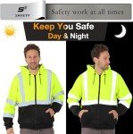 High-Visibility Fleece-Lined Safety Hoodie for Men