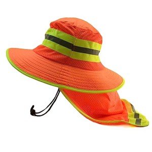 High Visibility Reflective Safety Bucket Hat - Orange