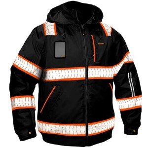 Black Enforcer Bomber Safety Jacket - Large