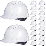 20 Pack Adjustable Hard Hats for Safety Plus Vents