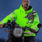 HiVis Neon Green USA Flag Reflective Hoodie