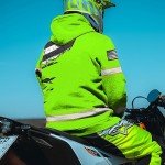 HiVis Neon Green USA Flag Reflective Hoodie