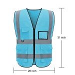 High Visibility Reflective Safety Vest with Pockets