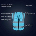High Visibility Reflective Safety Vest with Pockets