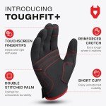 NoCry Durable Touchscreen Work Gloves for Men