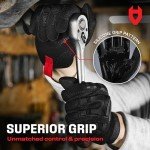 NoCry Heavy Duty Impact Mechanic Gloves for Men