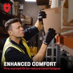 NoCry Durable Touchscreen Work Gloves for Men