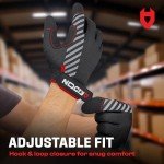 NoCry Durable Touchscreen Work Gloves for Men