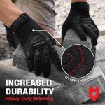 NoCry Heavy Duty Impact Mechanic Gloves for Men