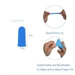 Large Blue Disposable Nitrile Finger Cots - 100 pcs