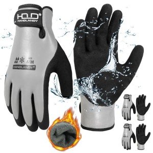 Waterproof Insulated Winter Work Gloves - 2 Pairs